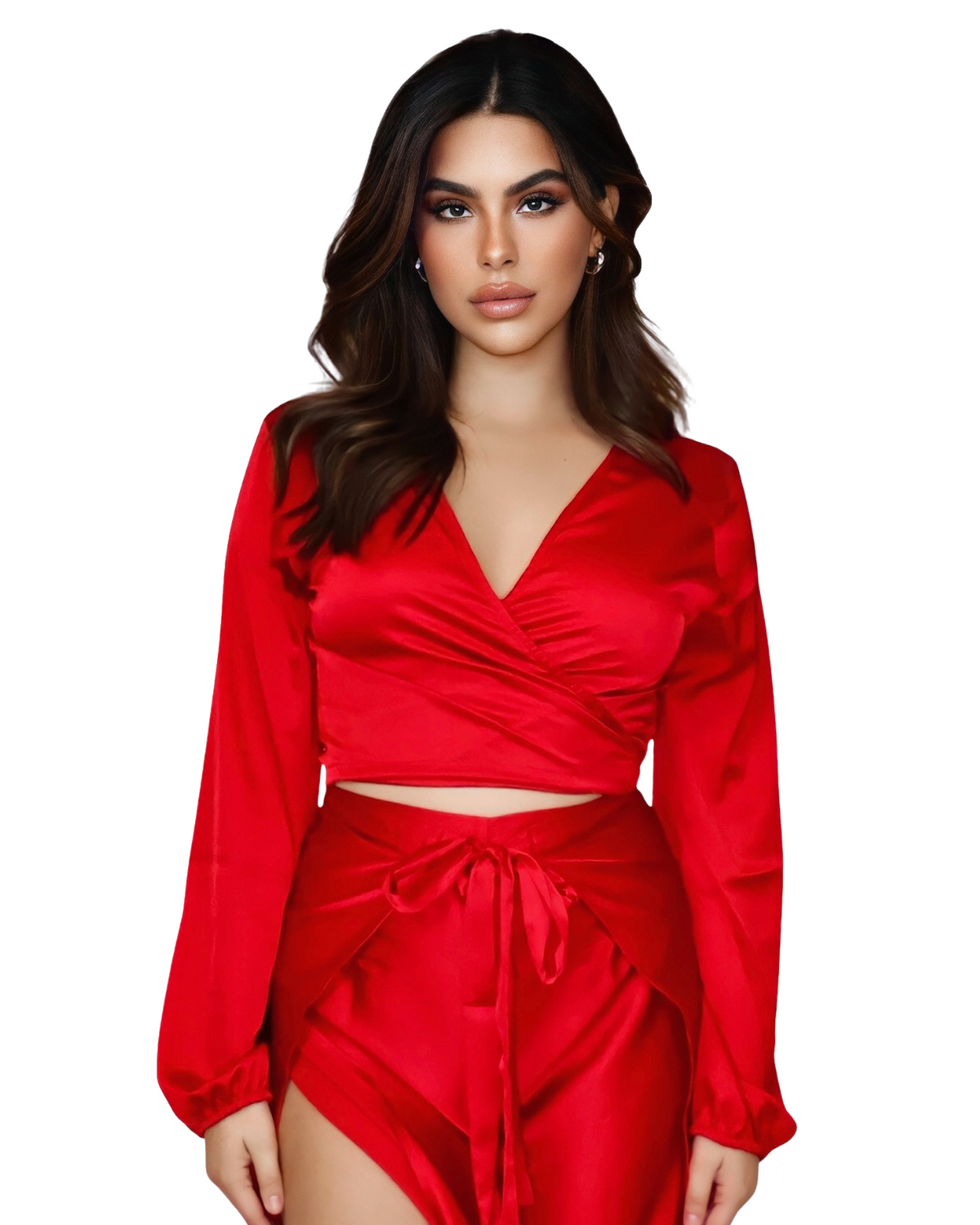 Red_model1 Des:Model is 5’5” C cup and wears size S-M and US 4