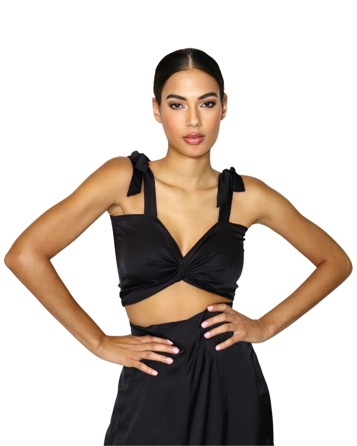 Top con lazo - Satén