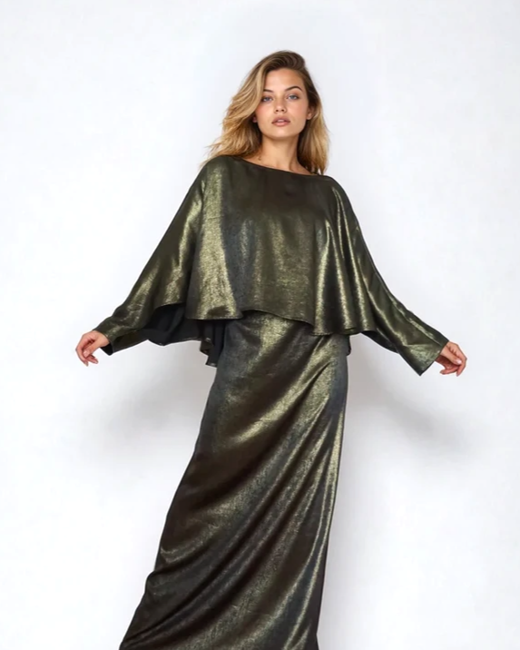 Reversible Maxi Skirt to Dress - Liquid Gold
