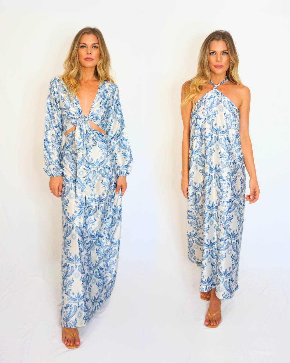 Toile Blue_model1 Des:Model is 5’6” A Cup and wears size XS-S and US 0