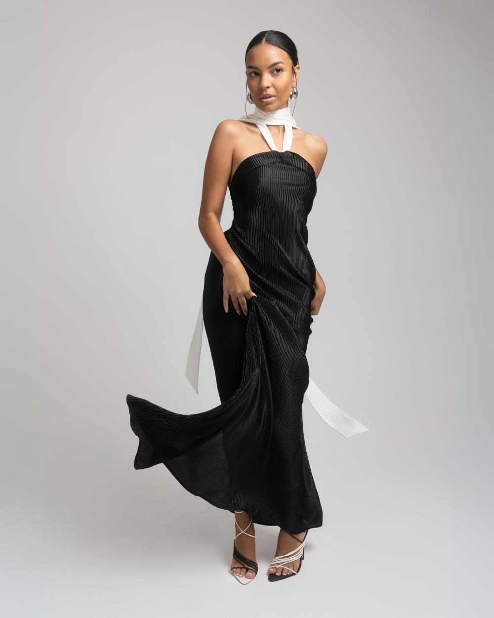 Vestido largo Monaco - Plisado