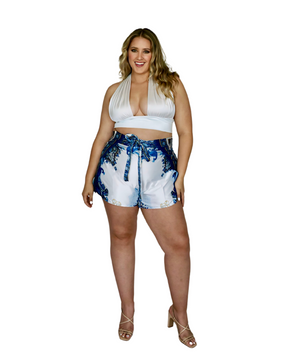 Reina Blue_model2 Des:Model is 5’9” and wears size L and US 14
