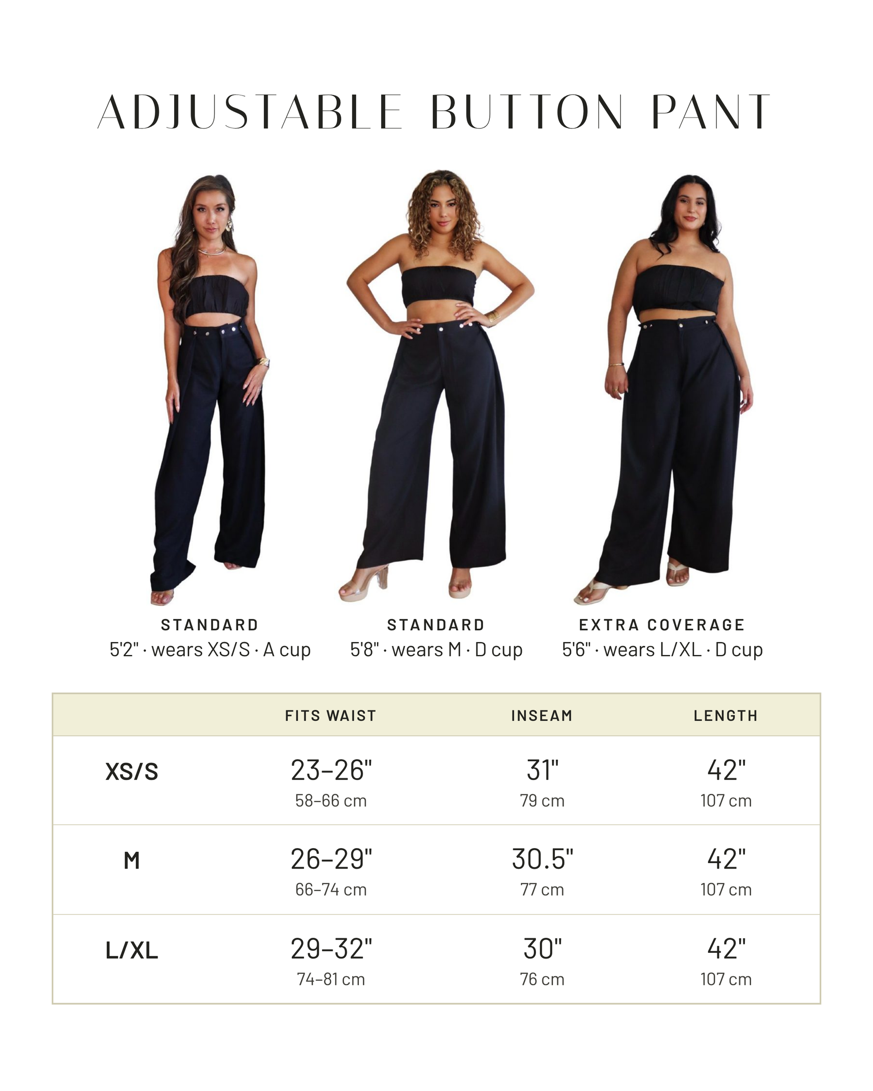 Adjustable Button Pant