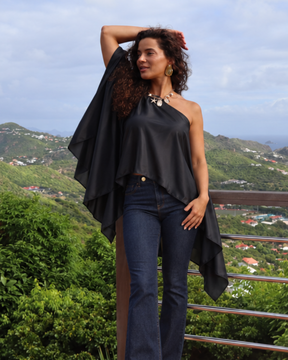 Multiway Silky Cape Top
