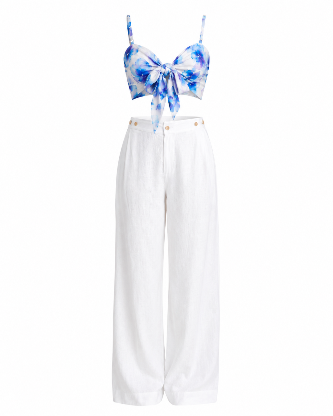 Reversible Bow Top - Azzurra Bloom