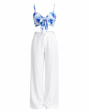Reversible Bow Top - Azzurra Bloom