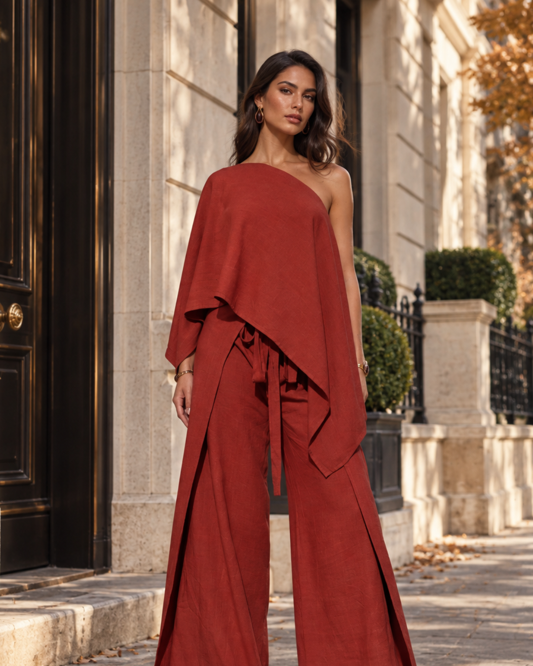 Pant to Jumpsuit - Terracotta Linen