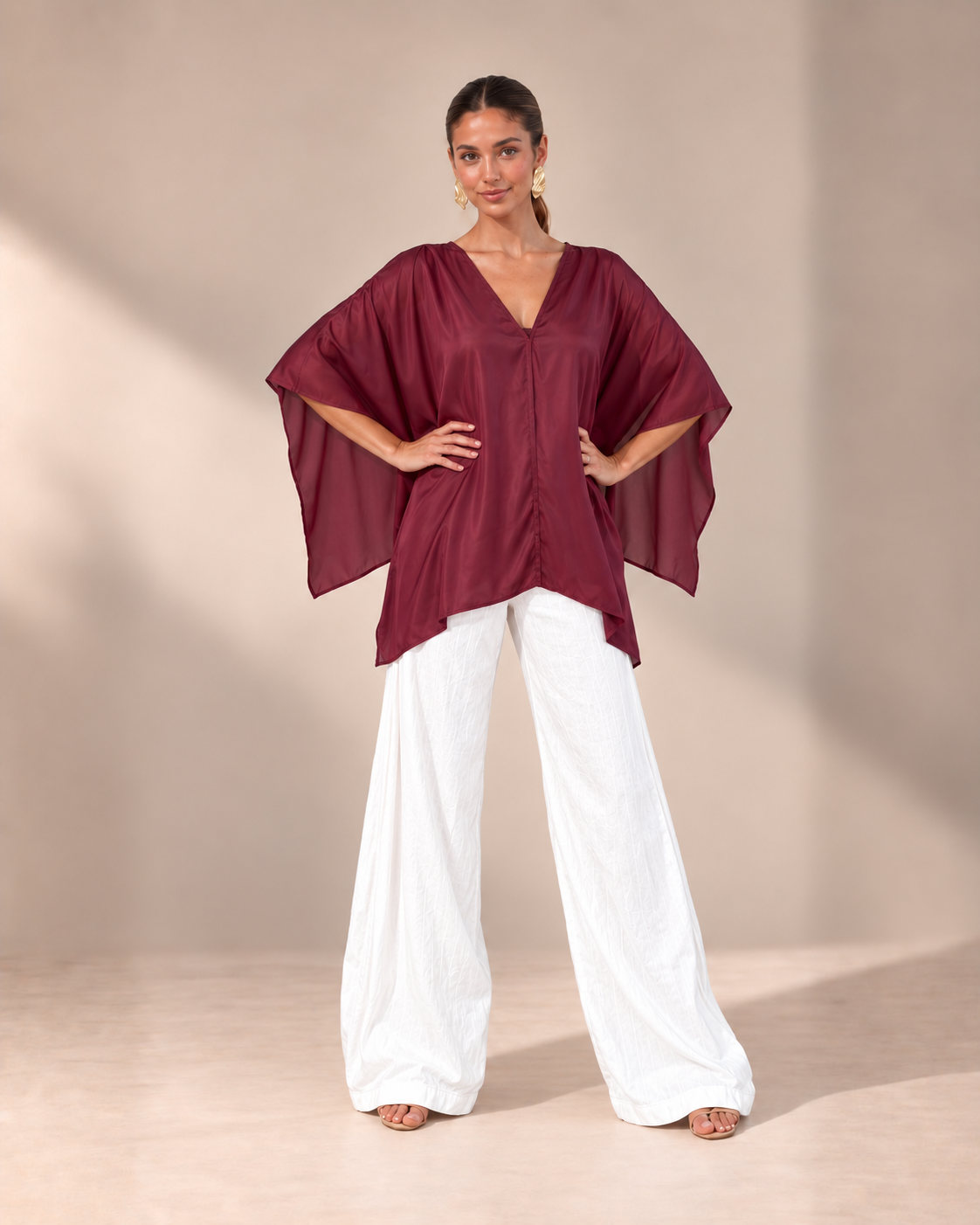 Multiway Silky Cape Top