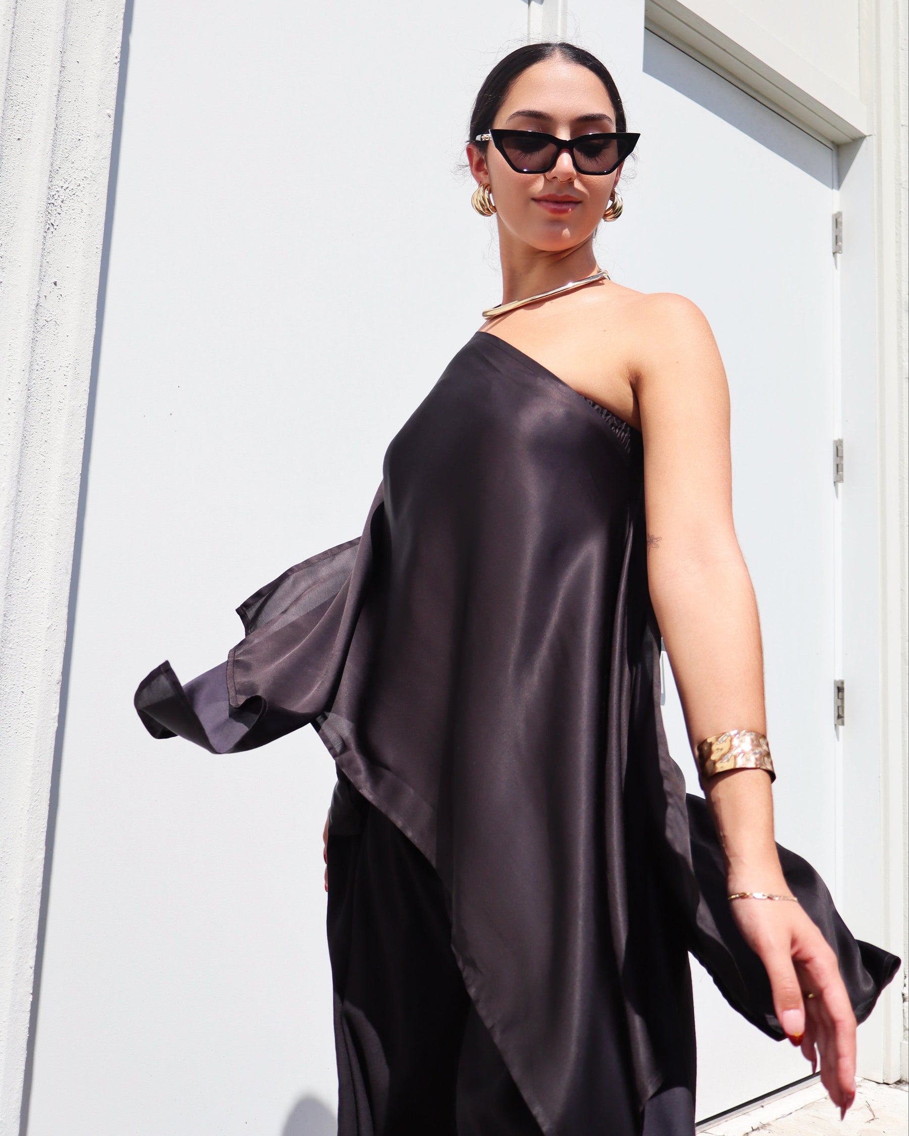 Multiway Silky Cape Top