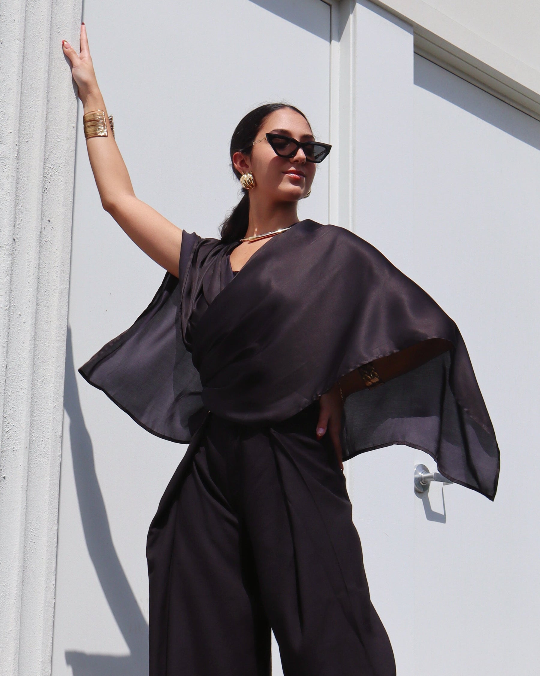 Multiway Silky Cape Top