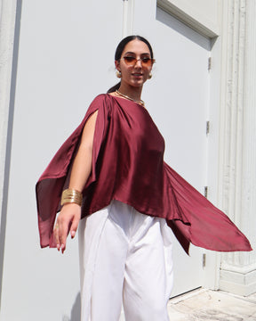 Multiway Silky Cape Top