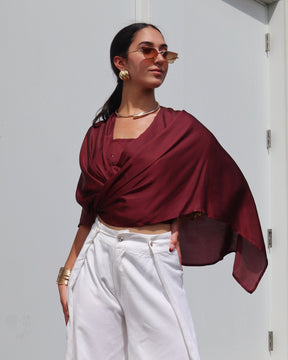 Multiway Silky Cape Top