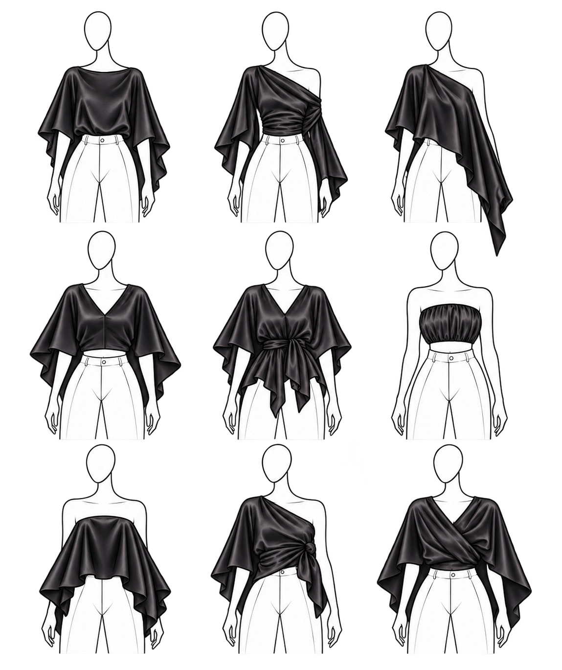 Multiway Silky Cape Top
