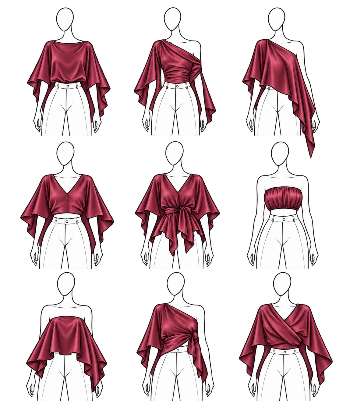 Multiway Silky Cape Top