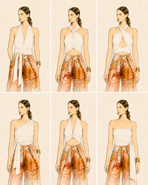 Draped Halter Top - Linen