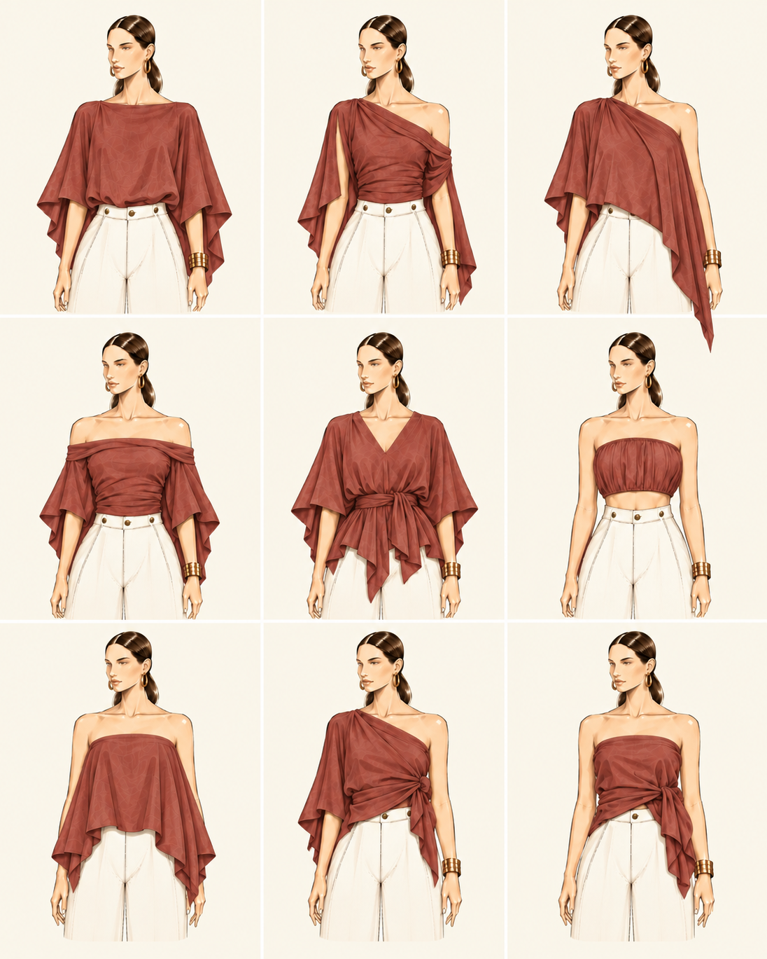 Multiway Linen Cape Top – Fall