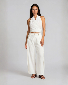 White Linen (Pre-order 4/30)_model3 Des:Model is 5’9” A cup and wears size S-M and US 4