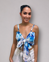Azzurra Bloom / White_model1 Des:Model is 5’2” A cup and wears size XS and US 0