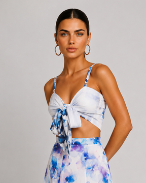 Reversible Bow Top - Azzurra Bloom