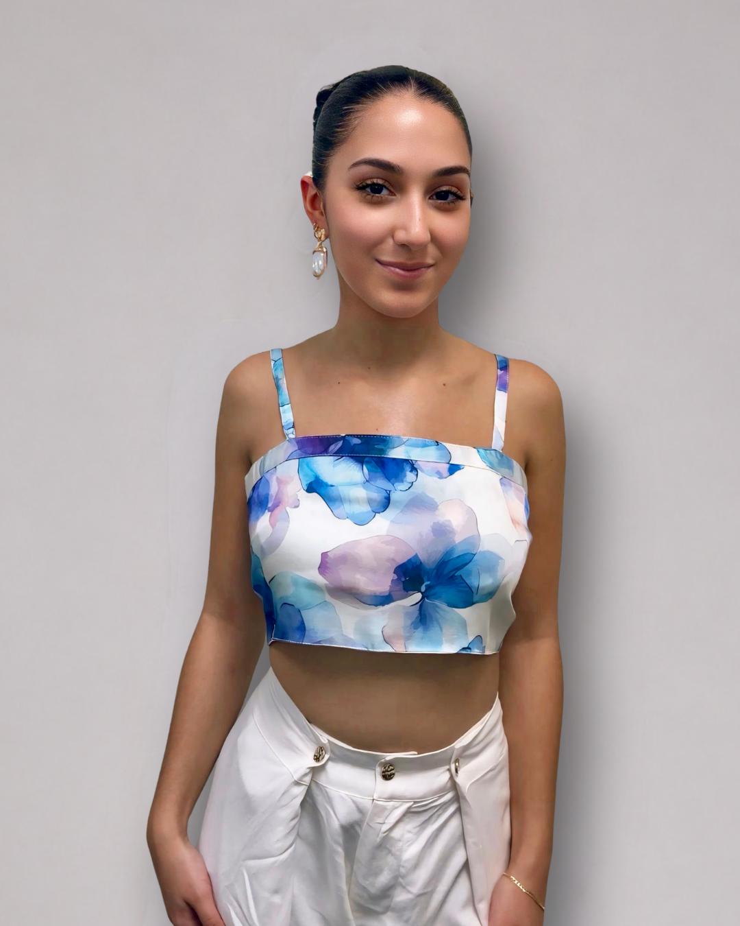 Reversible Bow Top - Azzurra Bloom
