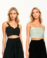 Black / Ivory_model1 Des:Model is 5’8” C cup and wears size S and US 4