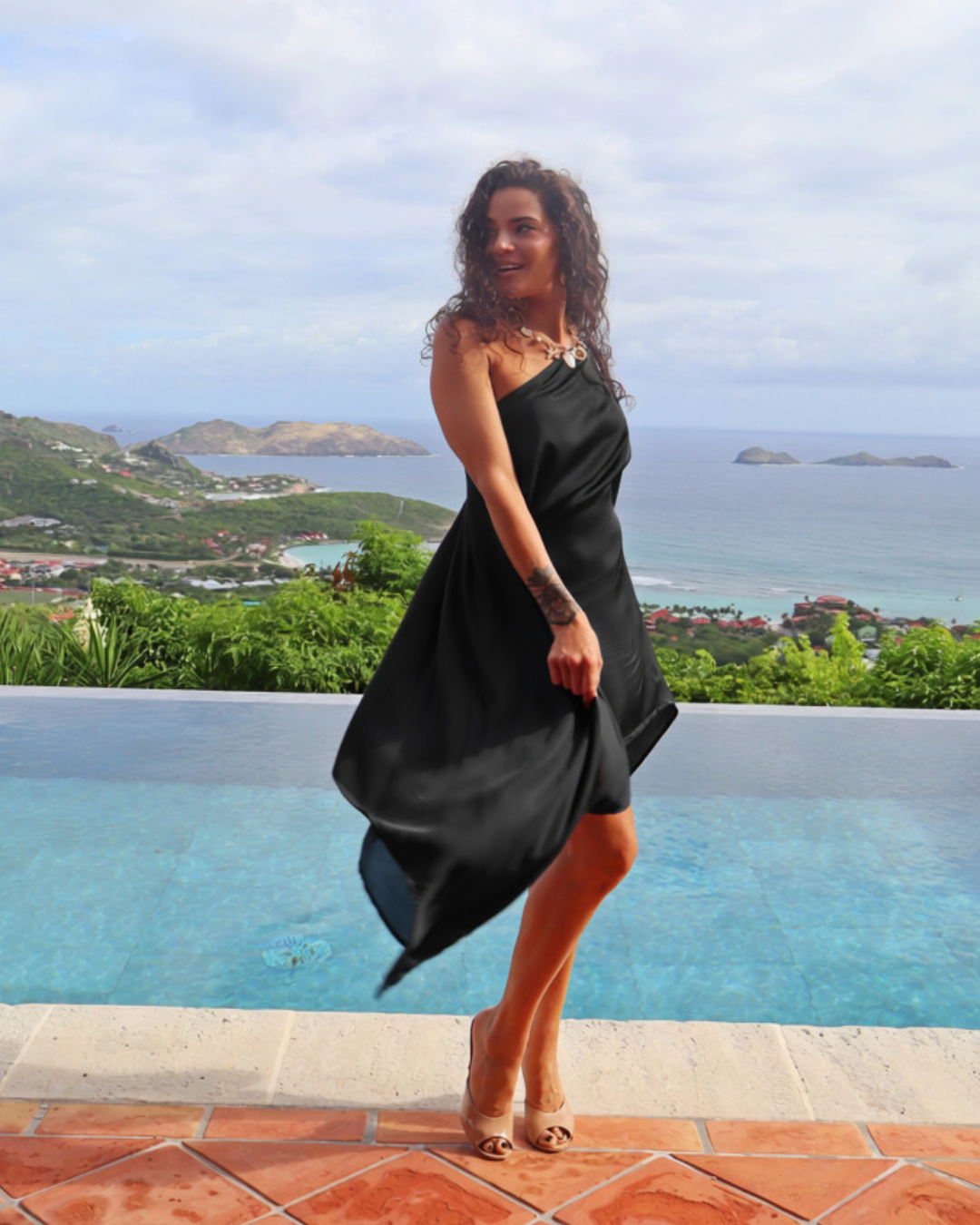 Multiway Cape Dress - Solid