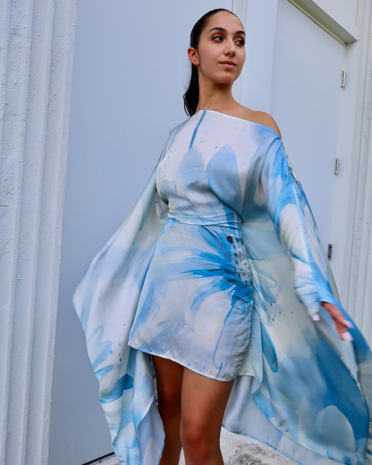 Multiway Cape Dress - Floral