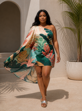 Solstice Green_model1 Des:Model is 5’9” DD cup and wears size L and US 12
