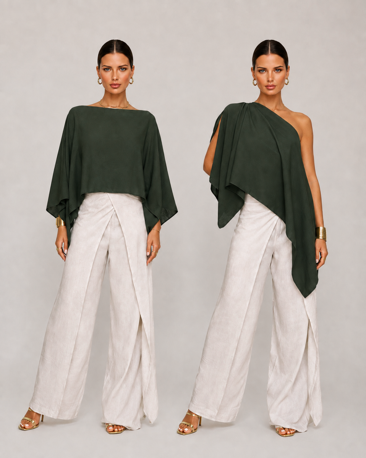 Olive Green_model1 Des:Model is 5’7” B cup and wears size XS and S and US 2