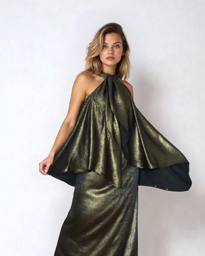 Reversible Cape Top - Liquid Gold