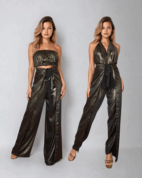 Gold Foil / Black (Pre-order 11/20)_model1 Des:Model is 5’6” B Cup and wears size XS-S and US 2