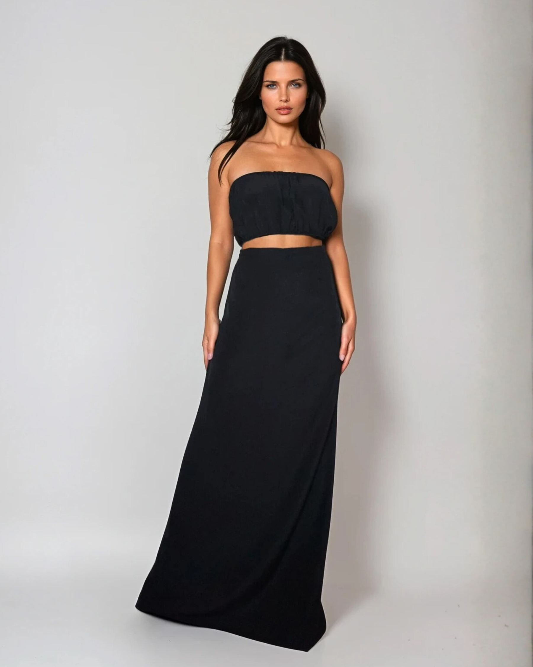 Reversible Maxi Skirt to Dress - Gold / Black