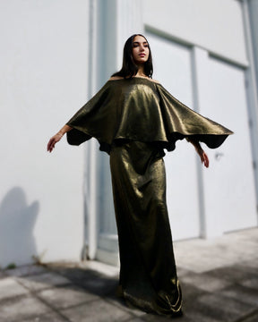 Reversible Maxi Skirt to Dress - Liquid Gold