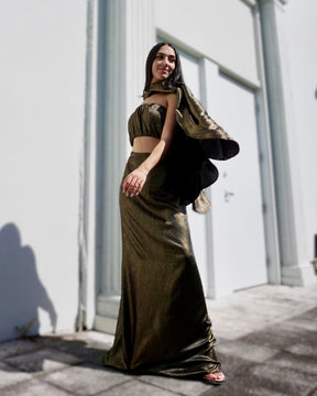 Reversible Maxi Skirt to Dress - Liquid Gold