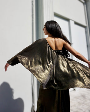 Reversible Cape Top - Liquid Gold
