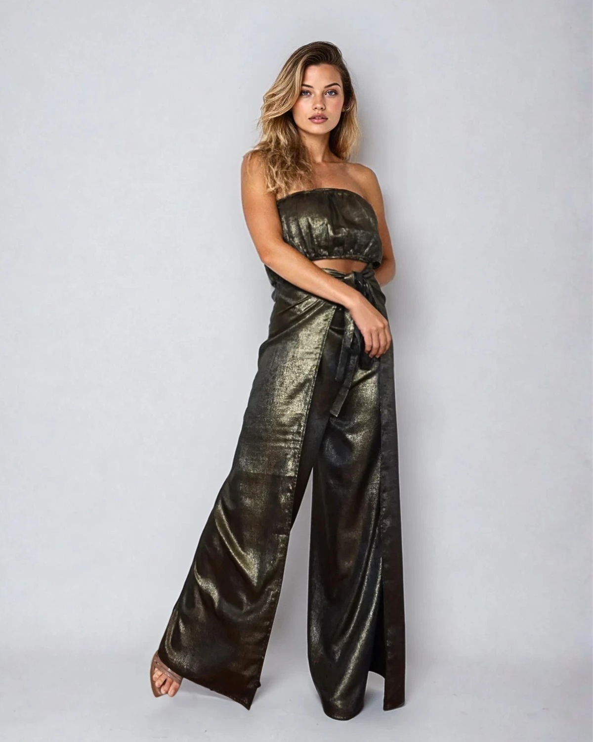 Reversible Pant to Jumpsuit - Liquid Gold