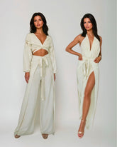 Oatmeal_model1 Des:Model is 5’7” B Cup and wears size XS and US 2