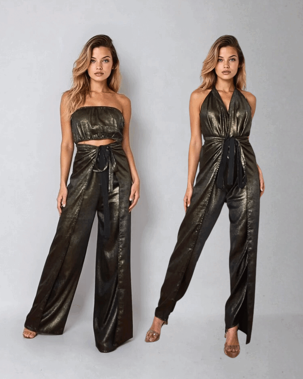 Reversible Pant to Jumpsuit - Liquid Gold