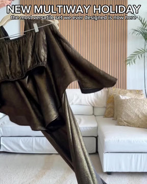 Reversible Cape Top - Liquid Gold