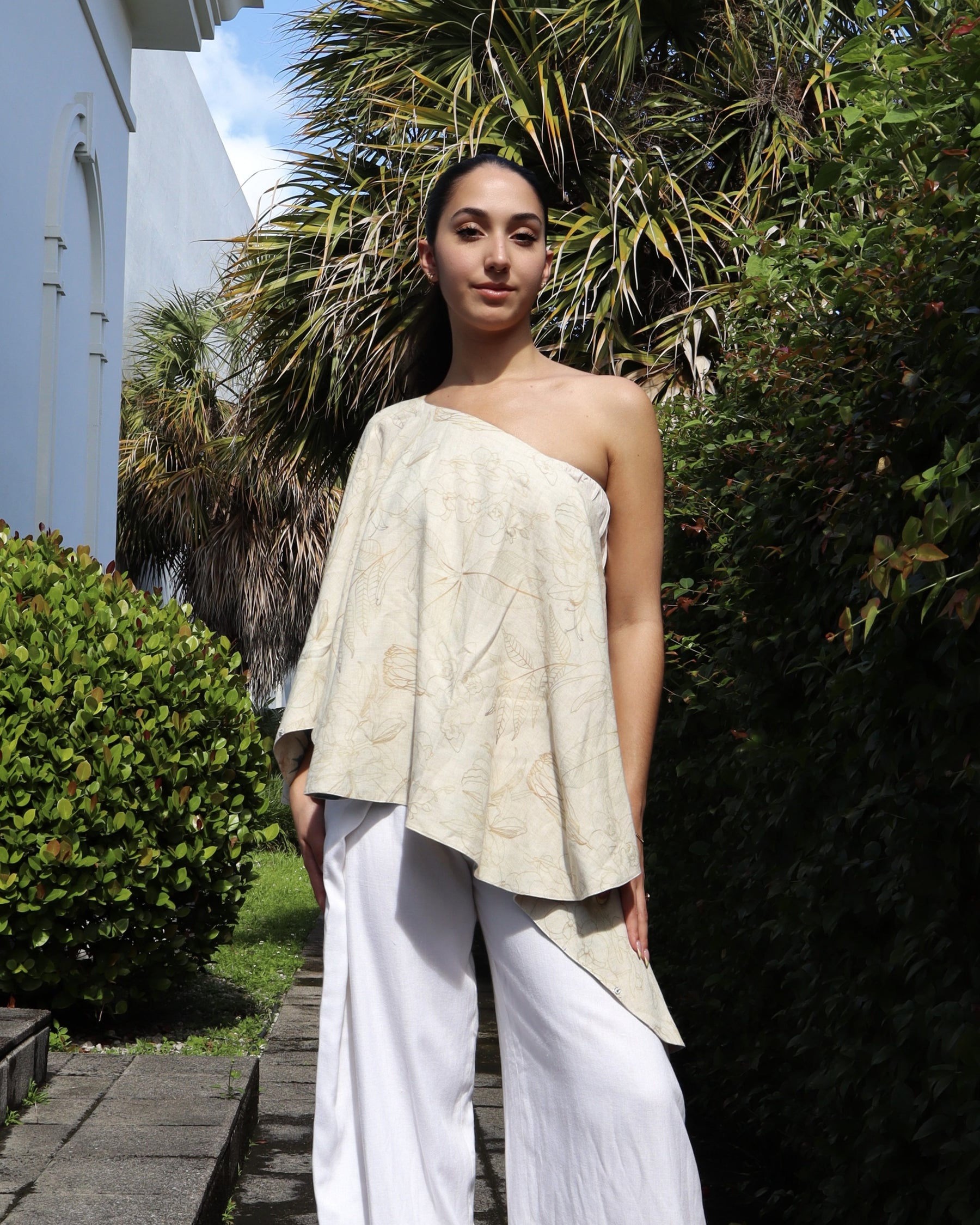 Reversible Cape Top - Linen