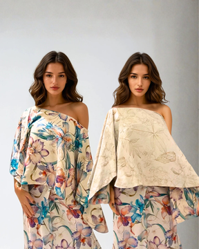 Hibiscus / Gold Leaf (Pre-order 4/20)_model1 Des:Model is 5’6” A cup and wears S and US 2