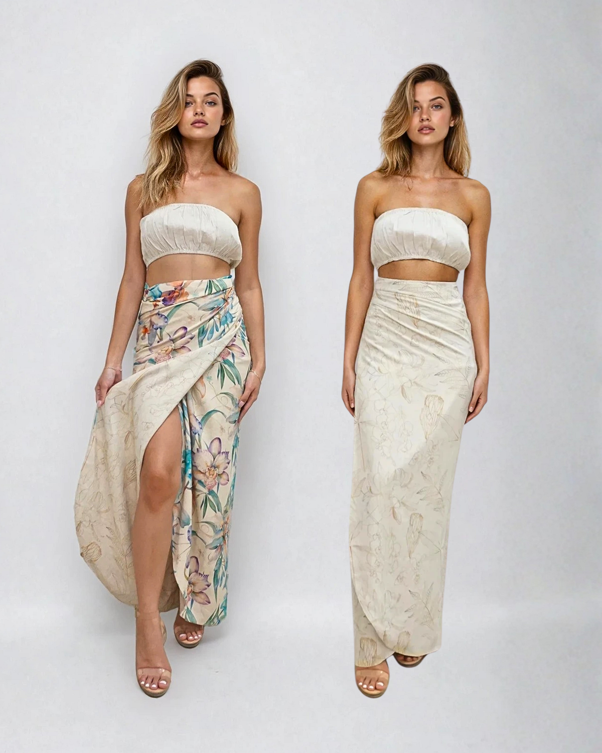 Hibiscus / Gold Leaf (Pre-order 5/20)_model1 Des:Model is 5’6” B cup and wears S and US 4