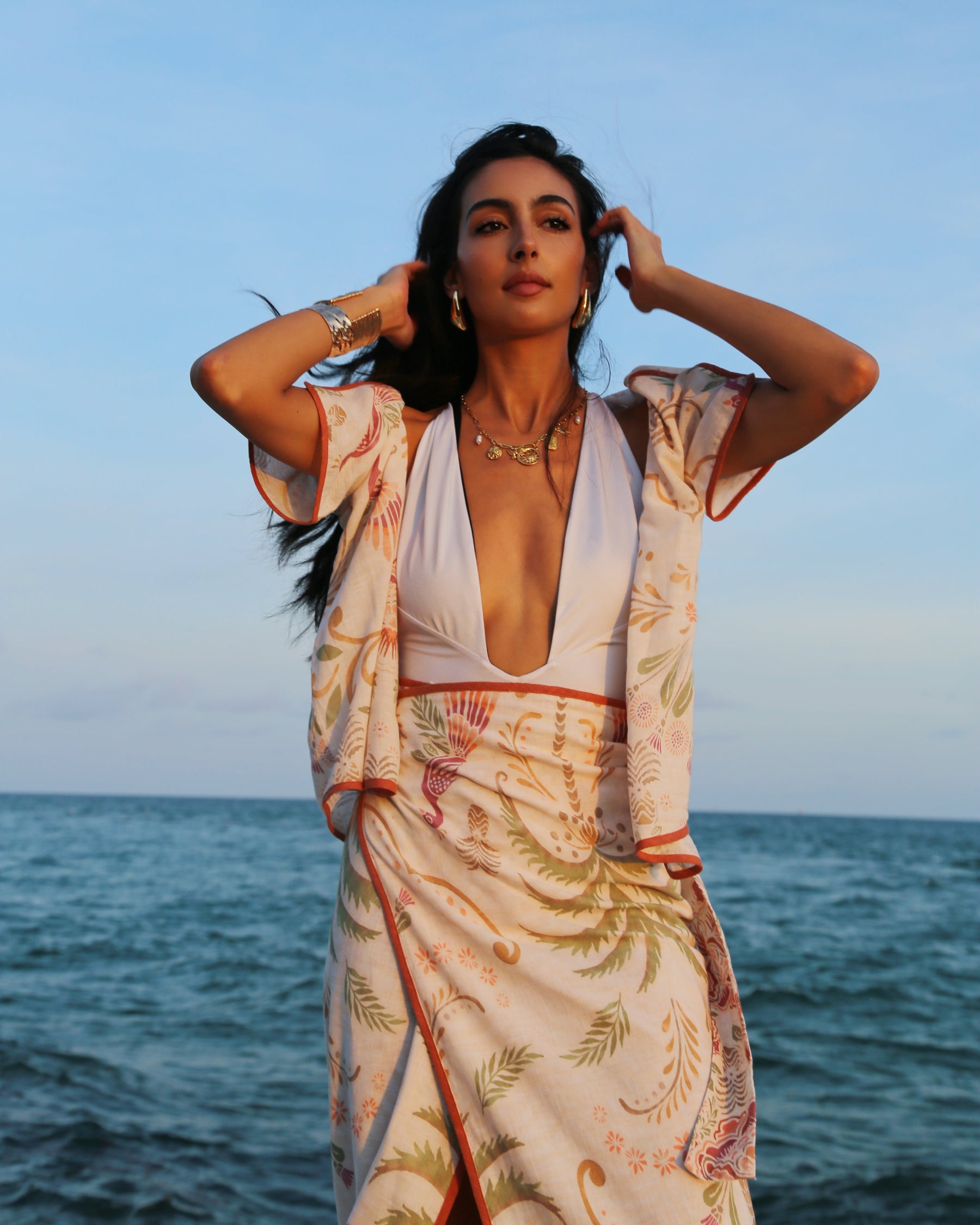 Reversible Wrap Skirt - Marbella