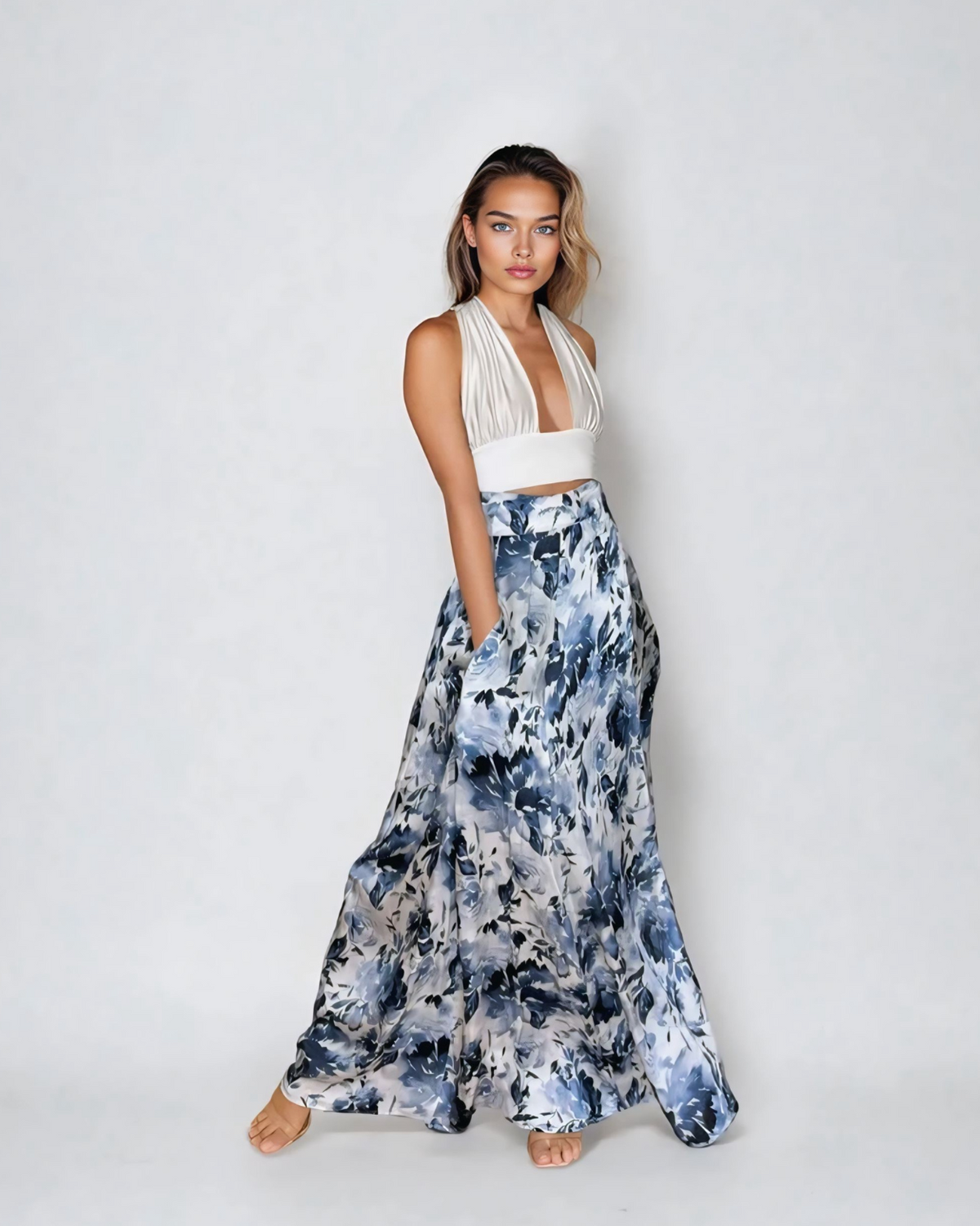 Show Skirt - Sapphire Bloom