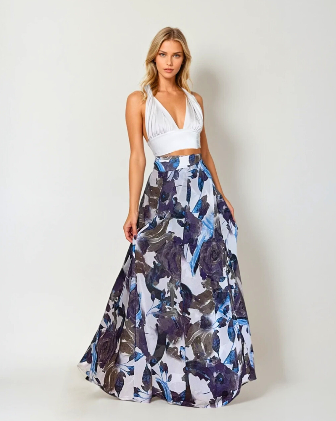 Show Skirt - Sapphire Bloom