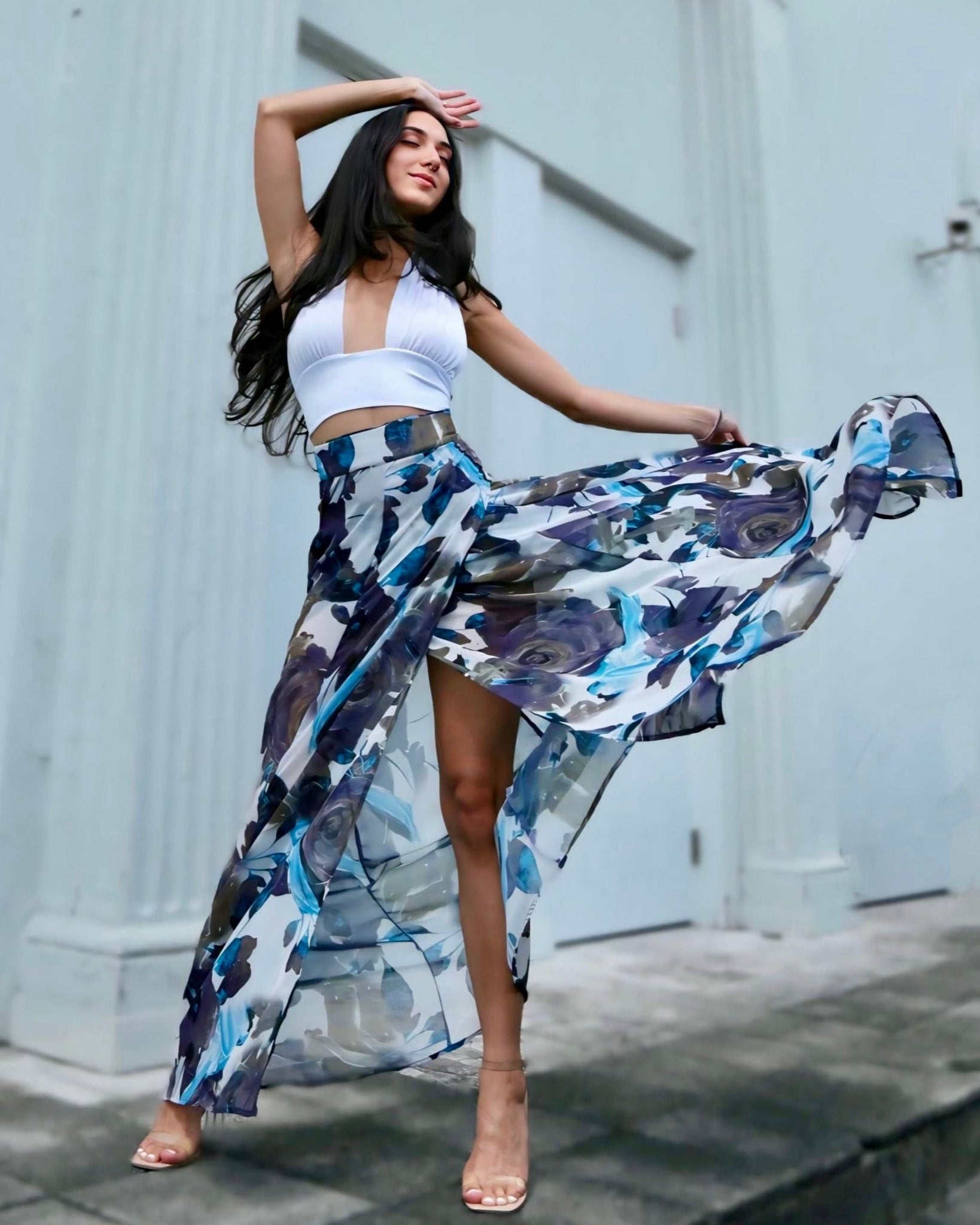 Show Skirt - Sapphire Bloom