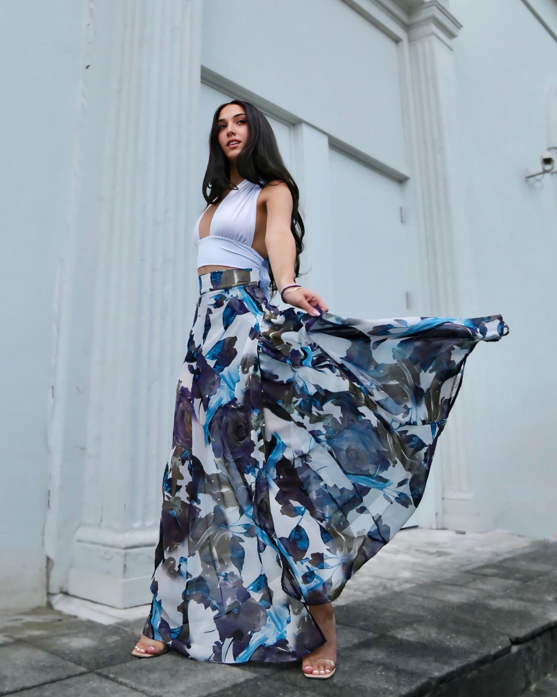 Show Skirt - Sapphire Bloom