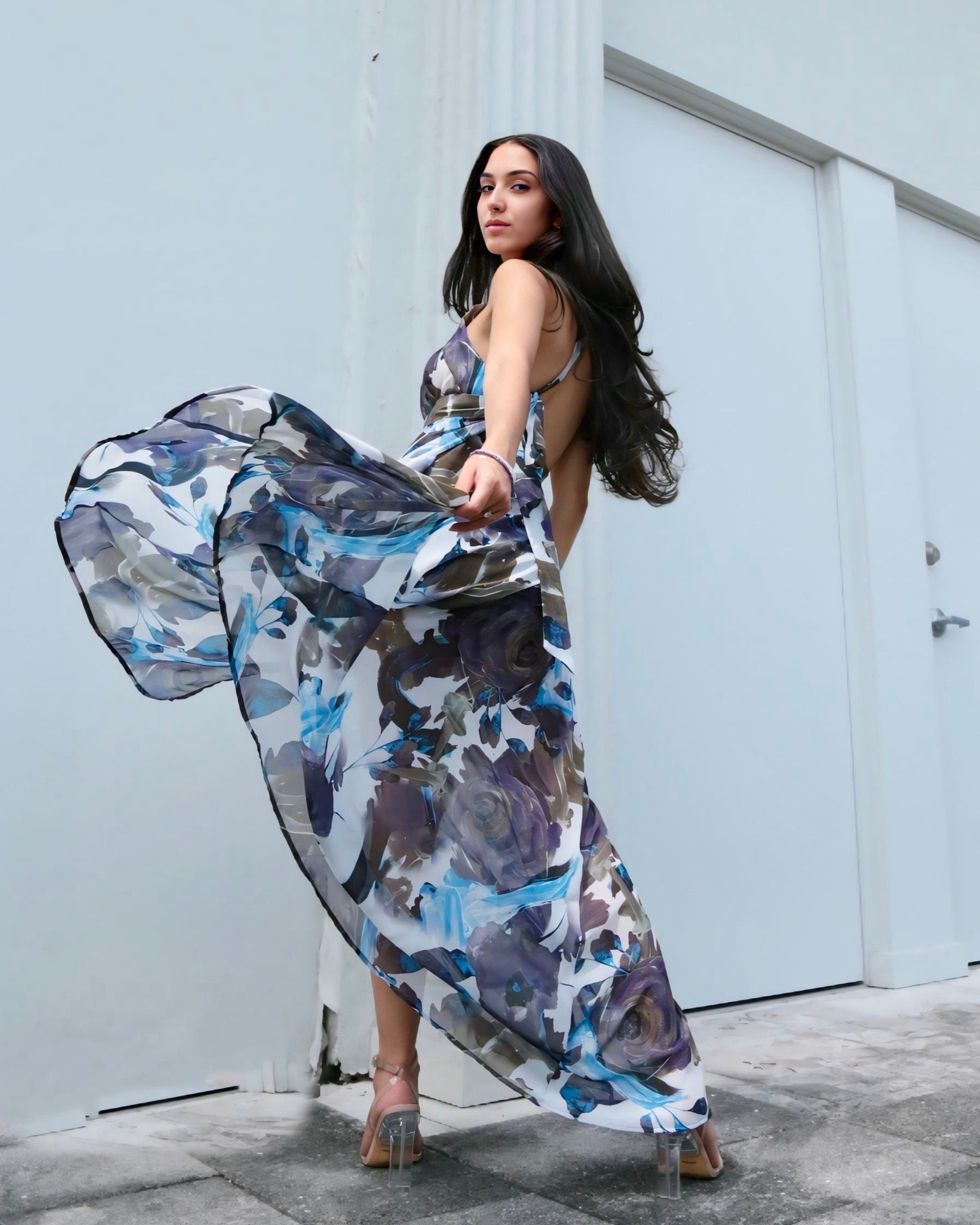 Show Skirt - Sapphire Bloom