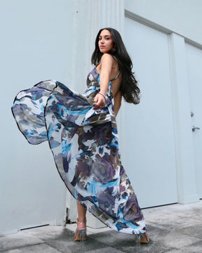Show Skirt - Sapphire Bloom