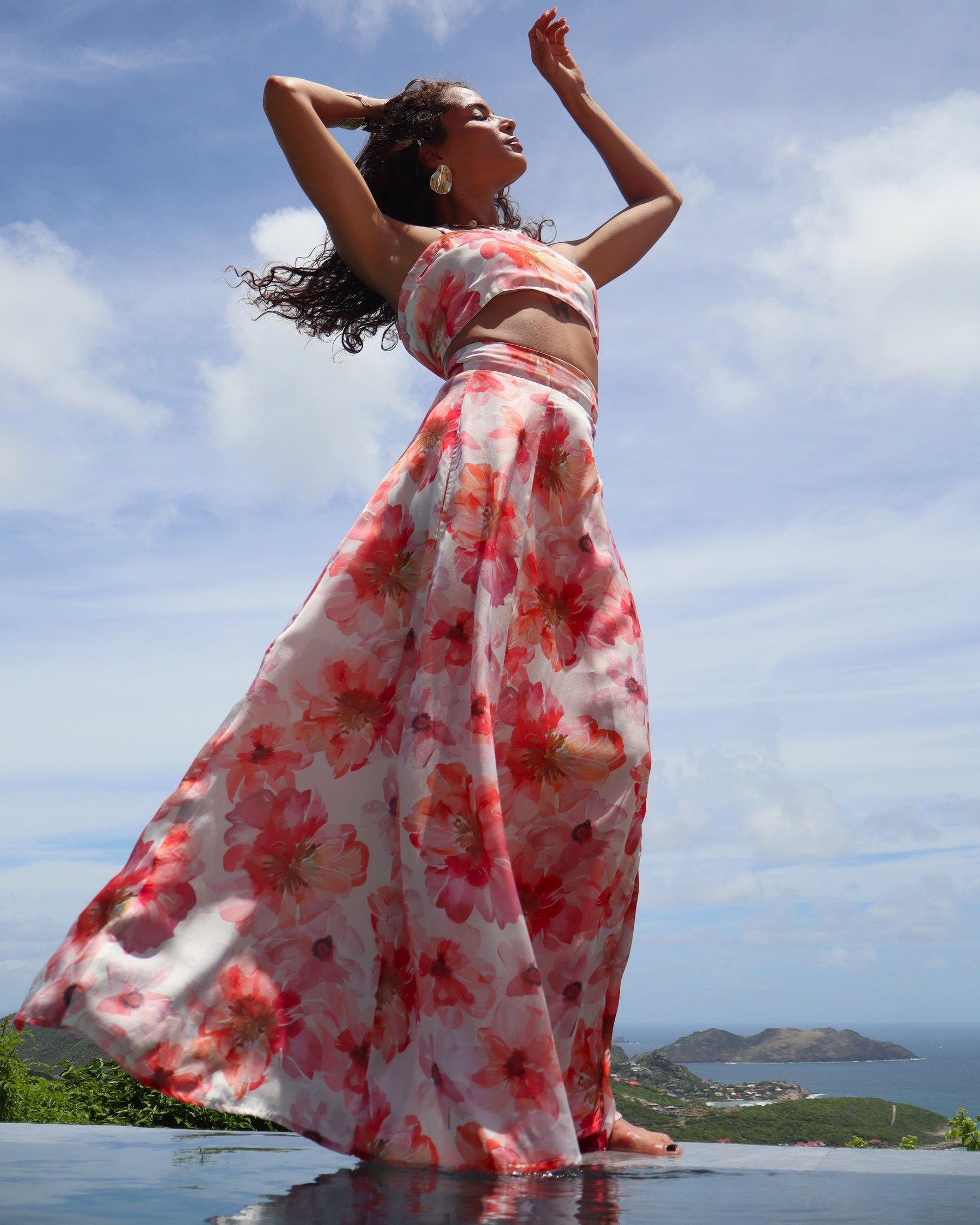 Reversible Bow Top - Sunset Bloom